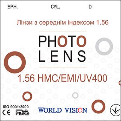 Линзы PHOTOCHROMIC ср. инд. 1,56 HMC+EMI+UV400