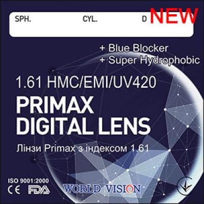 Линзы PRIMAX+BLUE BLOCKER ср. инд. 1,61 HMC+EMI+UV420+EP